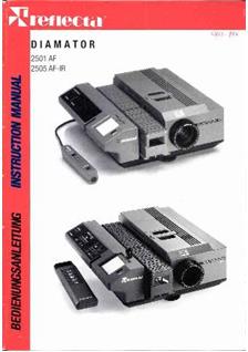 Reflecta Diamator AF 2501 manual. Camera Instructions.